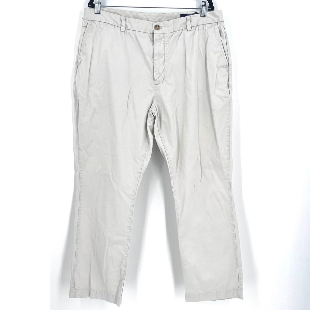 Vineyard Vines Pants by Shep & Ian Men's Khaki Chino 100% Cotton Size 40 x 30